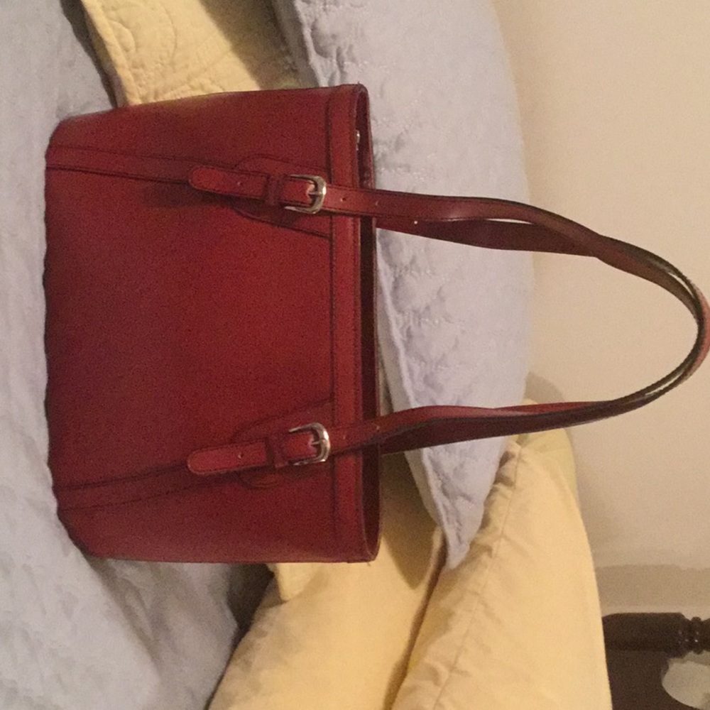 Jack George Red Italian Leather Shoulder Bag
